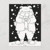 Weihnachtsfrosch Postkarte (Vorderseite)