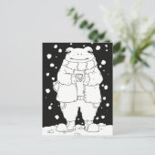 Weihnachtsfrosch Postkarte (Stehend Vorderseite)
