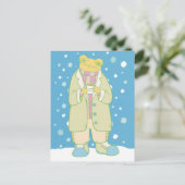 Weihnachtsfrosch Postkarte (Stehend Vorderseite)