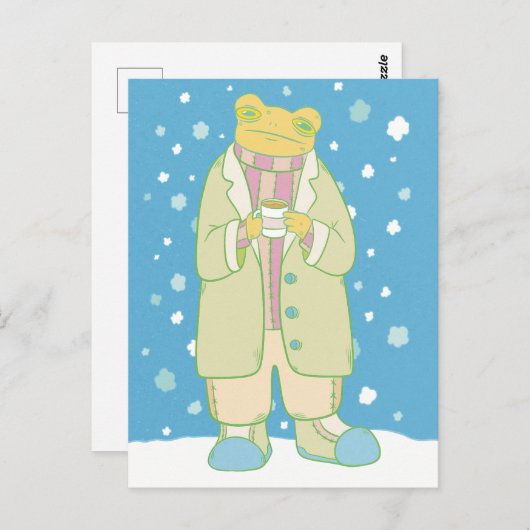 Weihnachtsfrosch Postkarte (Vorne/Hinten)