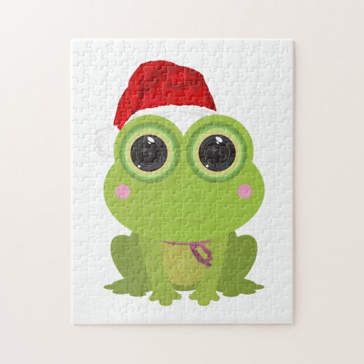 Weihnachtsfrosch Puzzle (Vertikal)
