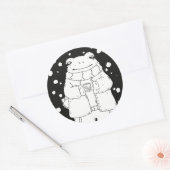 Weihnachtsfrosch Runder Aufkleber (Umschlag)