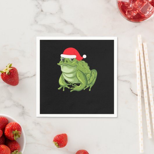 Weihnachtsfrosch Serviette (Beispiel)