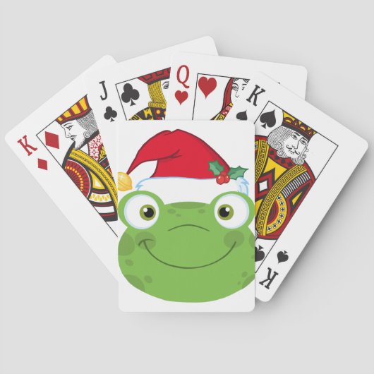 Weihnachtsfrosch Spielkarten (Rückseite)