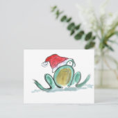 Weihnachtsfrosch, Sumi-e Feiertagspostkarte (Stehend Vorderseite)