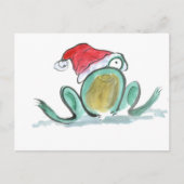 Weihnachtsfrosch, Sumi-e Feiertagspostkarte (Vorderseite)