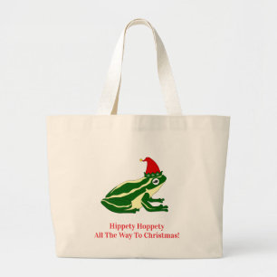 Weihnachtsfrosch-Tragetasche Jumbo Stoffbeutel