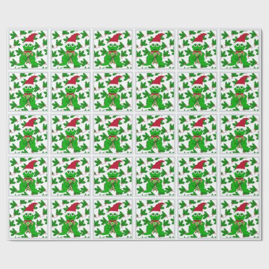 Weihnachtsfrosch und Holunder-Wrapping-Papier Geschenkpapier (Flach)