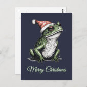 Weihnachtsfrosch Vintag Viktorianisch Postkarte (Vorne/Hinten)