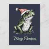 Weihnachtsfrosch Vintag Viktorianisch Postkarte (Vorderseite)