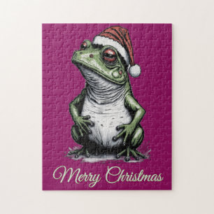 Weihnachtsfrosch Vintag Viktorianisch Puzzle