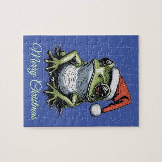 Weihnachtsfrosch Vintag Viktorianisch Puzzle (Horizontal)