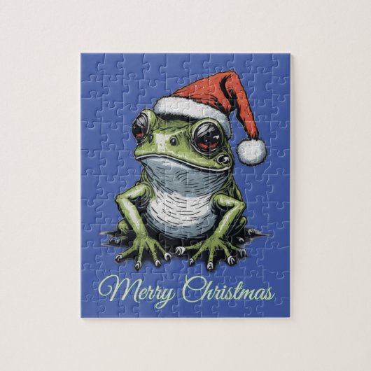 Weihnachtsfrosch Vintag Viktorianisch Puzzle (Vertikal)