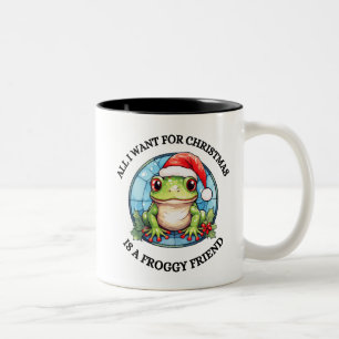 Weihnachtsfrosch Zweifarbige Tasse