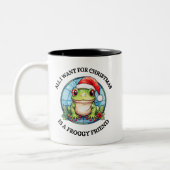 Weihnachtsfrosch Zweifarbige Tasse (Links)