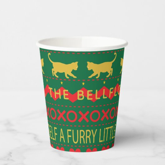 Weihnachtsfrösche Kleine Katzen Pappbecher (Links)