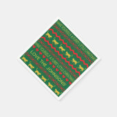 Weihnachtsfrösche Kleine Katzen Serviette (Ecke)