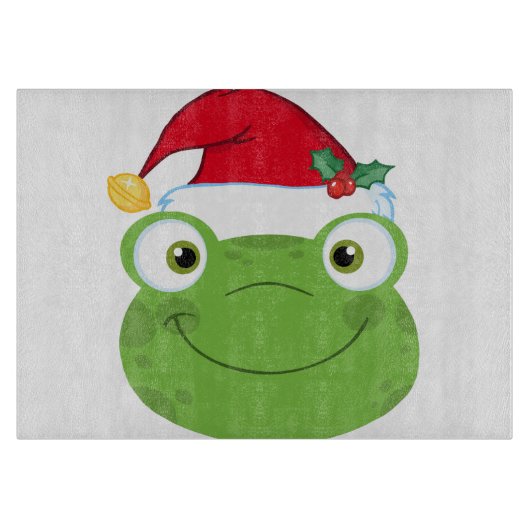 Weihnachtsfrösche Schneidebrett (Vorderseite)
