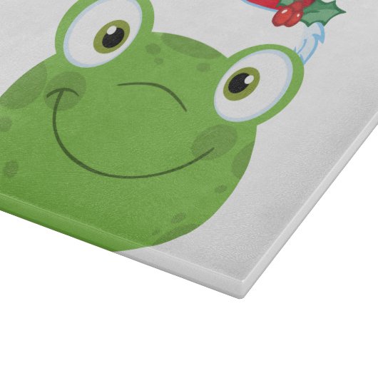 Weihnachtsfrösche Schneidebrett (Ecke)