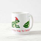 Weihnachtsfrösche-Tasse Kaffeetasse (VorderseiteRechts)