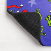 Weihnachtsfroschspringen, -tanzen und -feiernd! mousepad (Ecke)