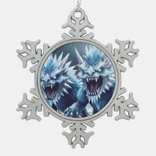 Weihnachtsfrostmonster Schneeflocken Zinn-Ornament