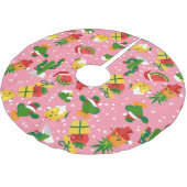 Weihnachtsfrucht Erdbeere Wassermelone Zitrone Polyester Weihnachtsbaumdecke (Schrägansicht)