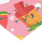 Weihnachtsfrucht Erdbeere Wassermelone Zitrone Tischdecke (Schrägansicht)