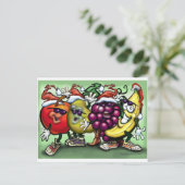Weihnachtsfrucht Feiertagspostkarte (Stehend Vorderseite)