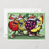 Weihnachtsfrucht Feiertagspostkarte (Vorne/Hinten)