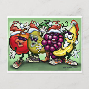 Weihnachtsfrucht Feiertagspostkarte
