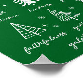 Weihnachtsfrüchte Der Geist Galatians Bible Verse Poster (Ecke)