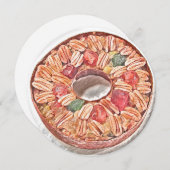 Weihnachtsfruchtkuchen Aquarellmalkarte Feiertagskarte (Vorne/Hinten)