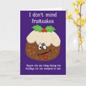 Weihnachtsfruchtkuchen lustige Witzerkarte Karte (Gelbe Blume)