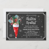 Weihnachtsfrühstück Abendessen Einladung (Vorderseite)