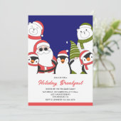 Weihnachtsfrühstück Einladung Cool Santa Bar (Stehend Vorderseite)