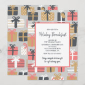 Weihnachtsfrühstück Einladung Niedliche Geschenke (Vorne/Hinten)