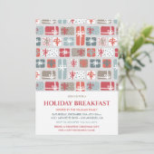 Weihnachtsfrühstück Einladung Niedliche Geschenke  (Stehend Vorderseite)