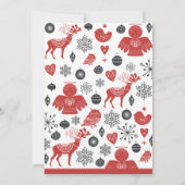 Weihnachtsfrühstück Einladung Scandinave Muster (Rückseite)