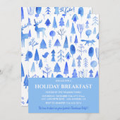 Weihnachtsfrühstück Einladung schöne Wasserfarbe (Vorne/Hinten)