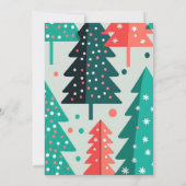 Weihnachtsfrühstück Einladung Wald Schneefall (Rückseite)