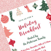 Weihnachtsfrühstück Einladung Weihnachtsmuster