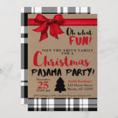 Weihnachtsfrühstück Pajama Party Einladung (Vorne/Hinten)
