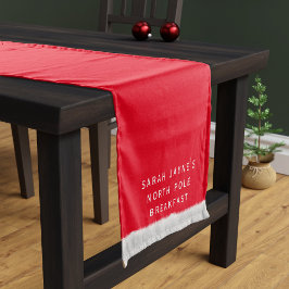 Weihnachtsfrühstück Rot & Weiß Kurzer Tischläufer