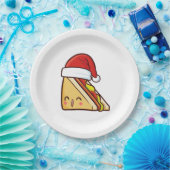 Weihnachtsfrühstückssandwich Pappteller (Party)