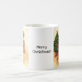 Weihnachtsfuchs am Kamin Kaffeetasse (Mittel)