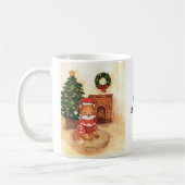 Weihnachtsfuchs am Kamin Kaffeetasse (Links)