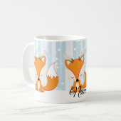 Weihnachtsfuchs mit Rengeweih Kaffeetasse (Vorderseite Links)