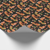Weihnachtsfüchse Geschenkpapier (Ecke)
