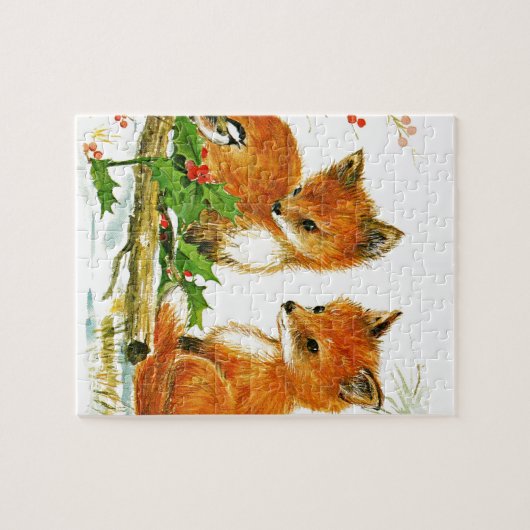 Weihnachtsfüchse Puzzle (Horizontal)